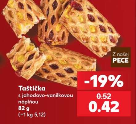 Taštička s jahodovo-vanilkovou náplňou