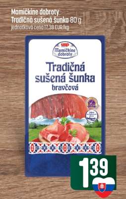 Mamičkine dobroty Tradičná sušená šunka 80 g