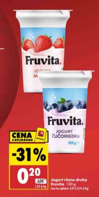 Jogurt rôzne druhy Fruvita 150 g