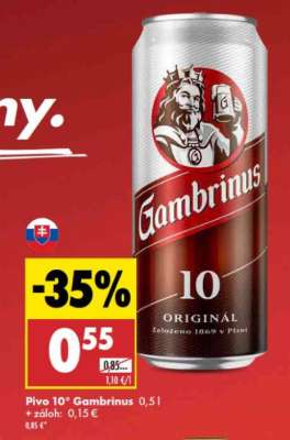Pivo 10° Gambrinus