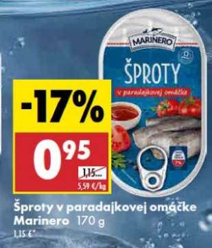 Šproty v paradajkovej omáčke Marinero