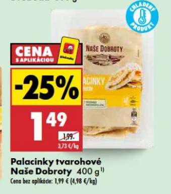 Palacinky tvarohové Naše Dobroty 400 g