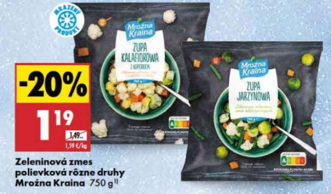 Zeleninová zmes polievková rôzne druhy Mroźna Kraina