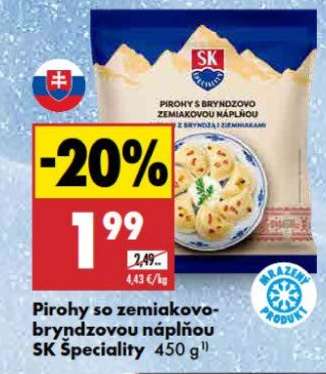 Pirohy so zemiakovo-bryndzovou náplňou SK Špeciality 450 g