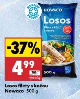 Losos filety s kožou Nowaco 500 g