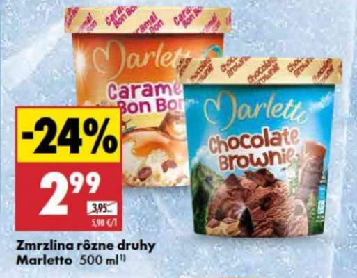 Zmrzlina rôzne druhy Marletto 500 ml