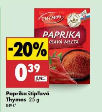 Paprika štipľavá Thymos 25 g