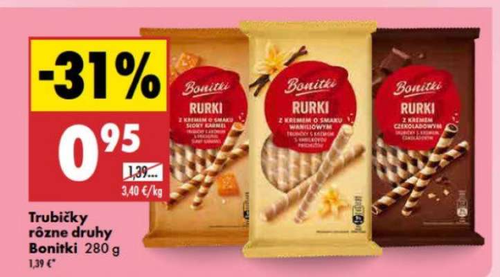 Trubičky rôzne druhy Boniki 280 g