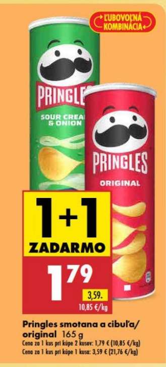 Pringles smotana a cibuľa/original 165 g