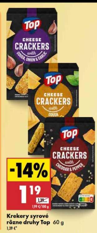 Krekery syrové rôzne druhy Top 60 g