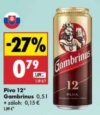 Pivo 12° Gambrinus 0,51
