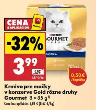 Krmivo pre mačky v konzervе Gold rôzne druhy Gourmet 8 × 85 g