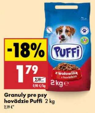 Granuly pre psy hovädzie Puffi 2 kg