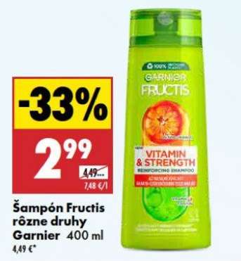 Šampón Fructis rôzne druhy Garnier 400 ml