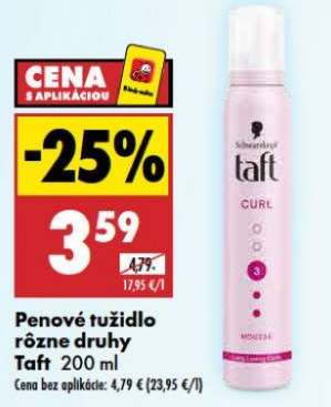 Penové tužidlo rôzne druhy Taft 200 ml