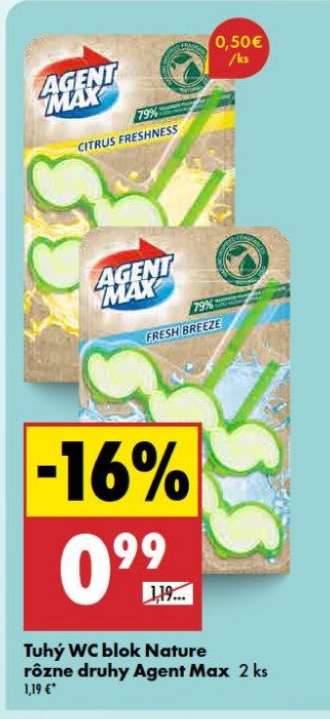 Tuhý WC blok Nature rôzne druhy Agent Max