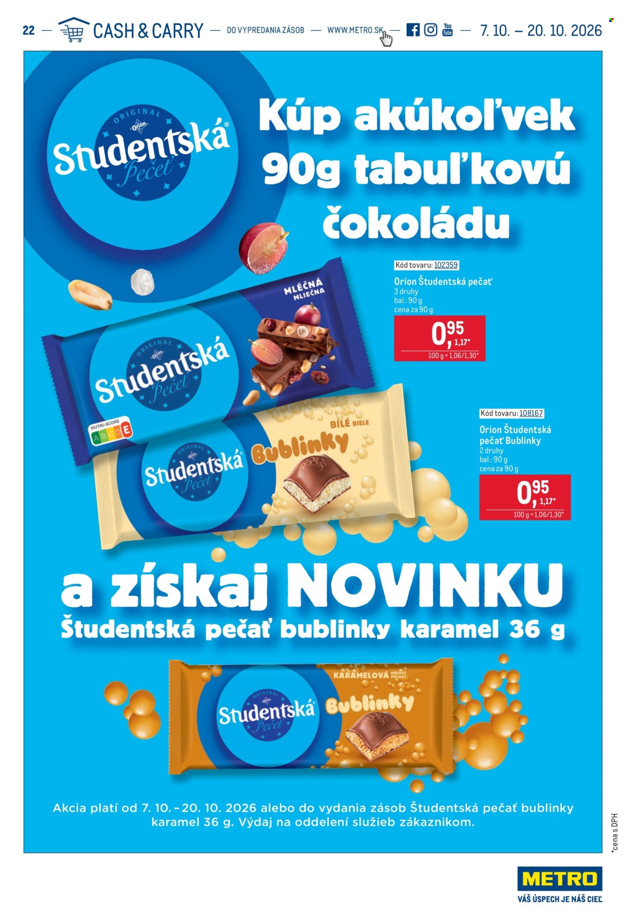 Leták Metro - 7.10.2026 - 20.10.2026. Strana 1