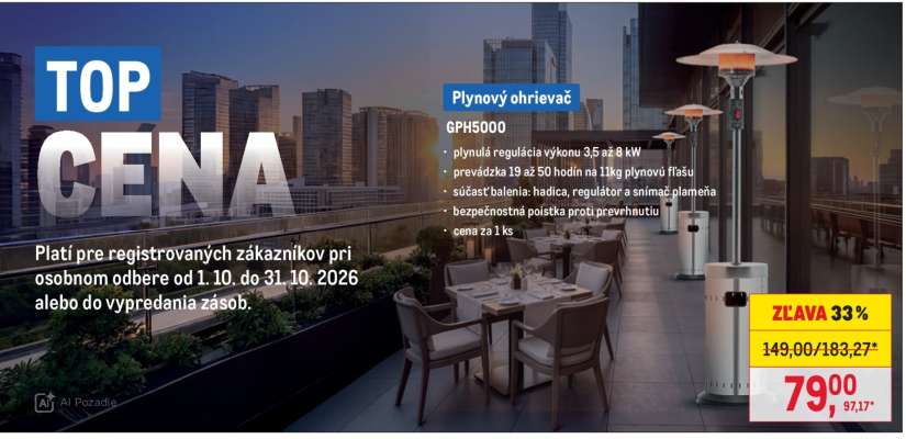 Plynový ohrievač GPH5000