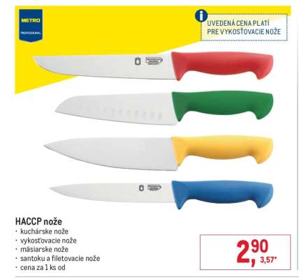 HACCP nože