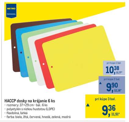 HACCP dosky na krájanie 6 ks
