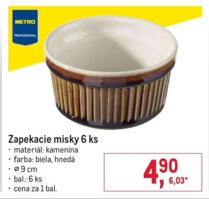 Zapekacie misky 6 ks