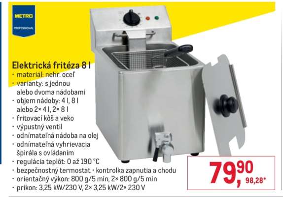 Elektrická fritéza 8 l