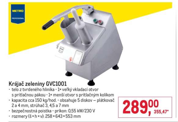 Krájač zeleniny GVC1001