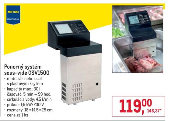 Ponorný systém sous-vide GSV1500