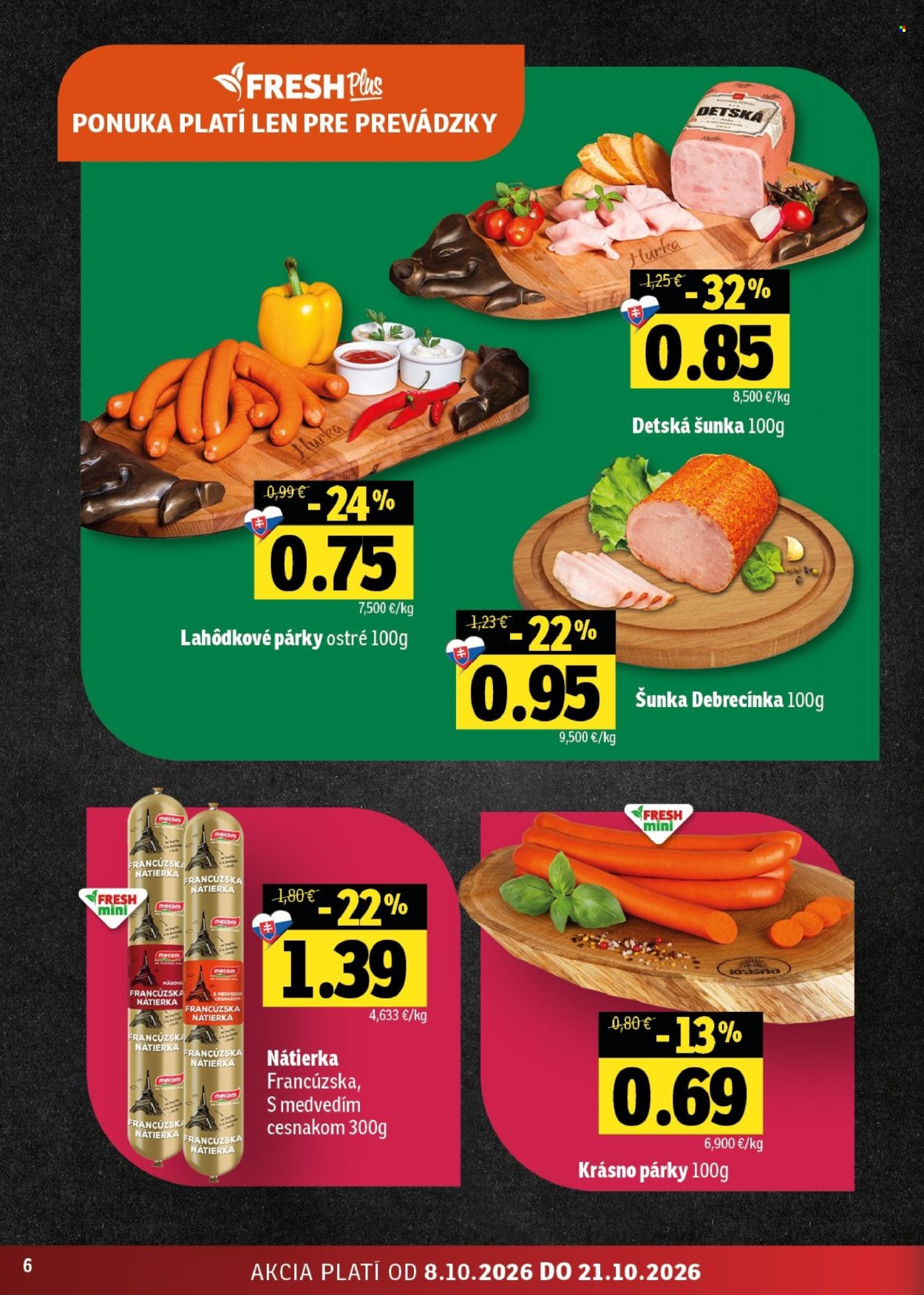 Leták FRESH - 8.10.2026 - 21.10.2026. Strana 6