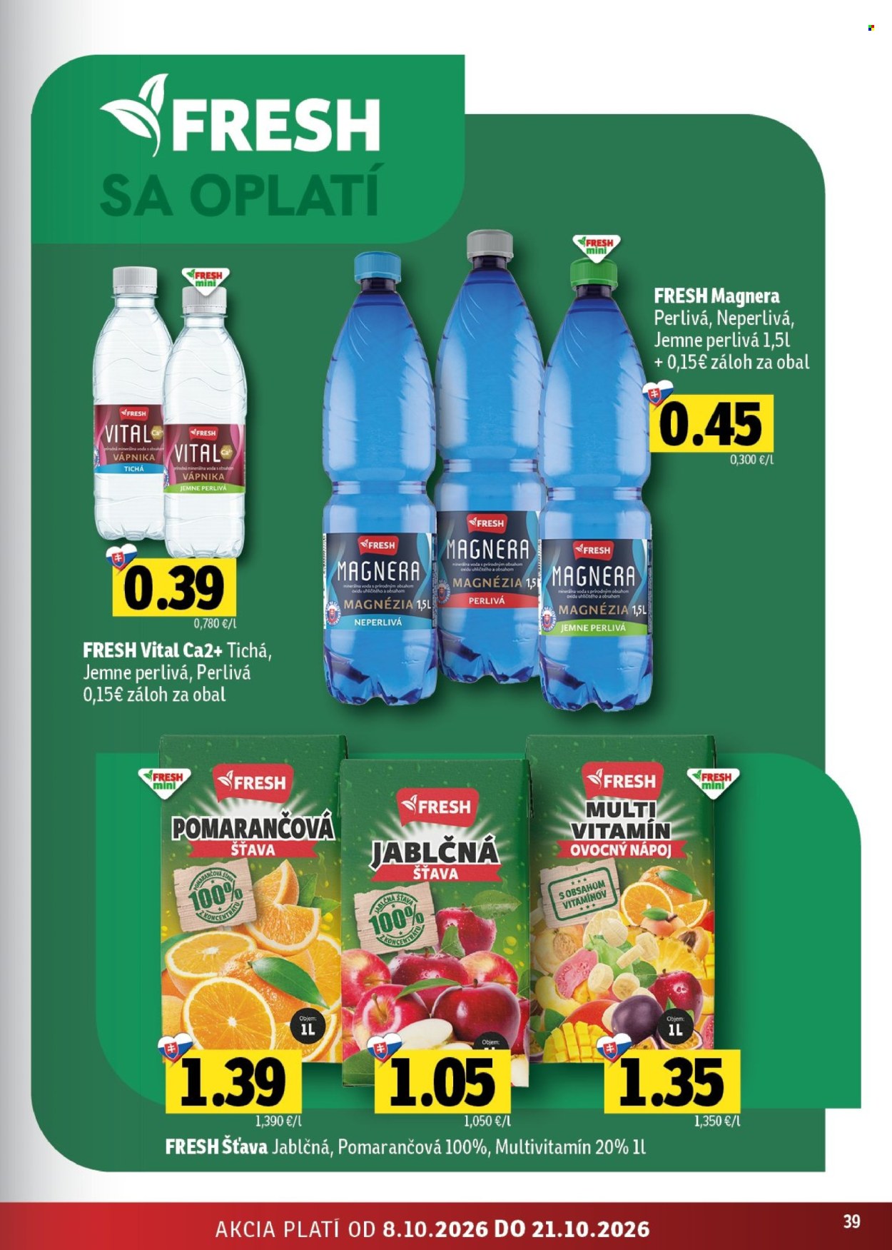 Leták FRESH - 8.10.2026 - 21.10.2026. Strana 39