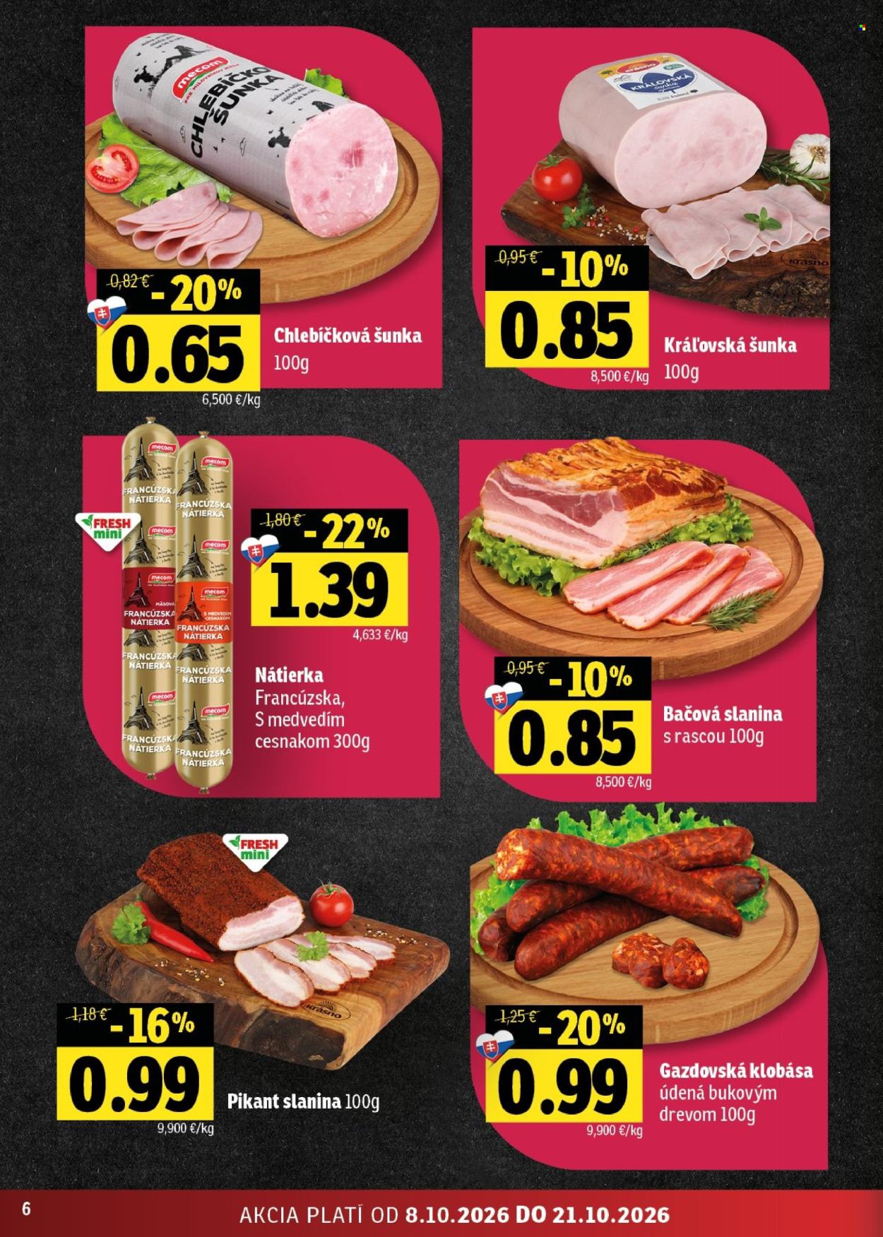Leták FRESH - 8.10.2026 - 21.10.2026. Strana 6