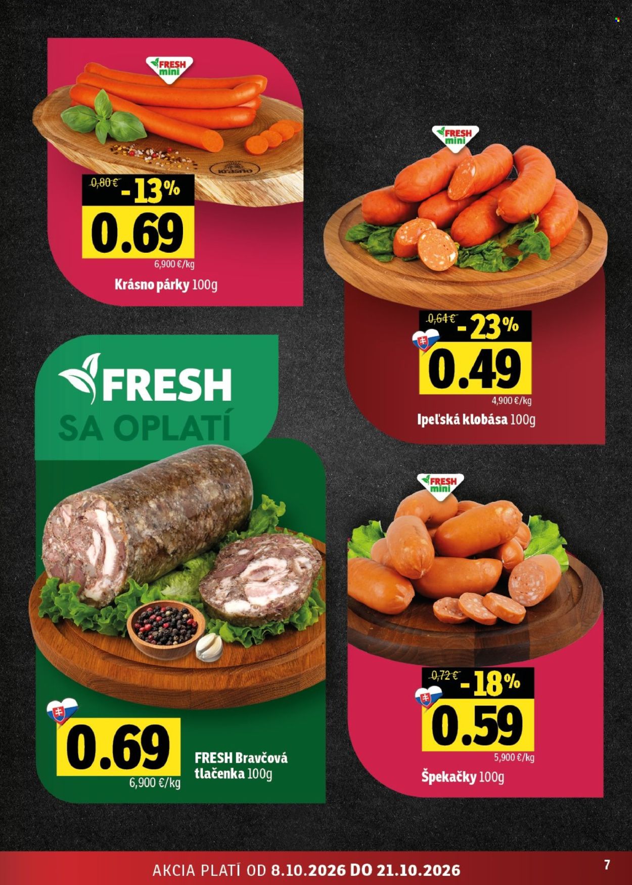 Leták FRESH - 8.10.2026 - 21.10.2026. Strana 7