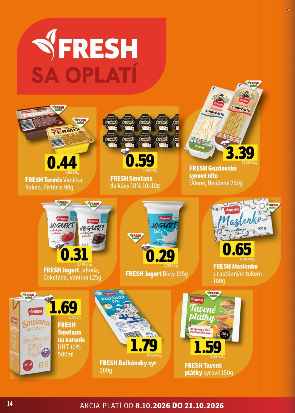 Leták FRESH - 8.10.2026 - 21.10.2026. Strana 14
