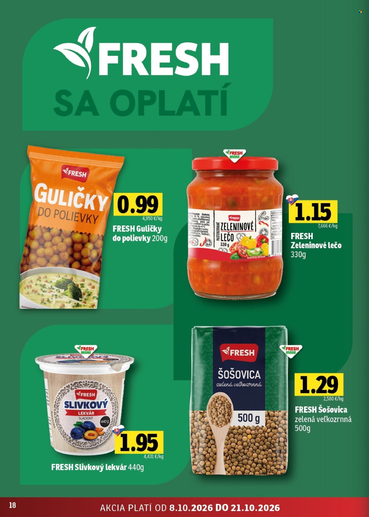 Leták FRESH - 8.10.2026 - 21.10.2026. Strana 18