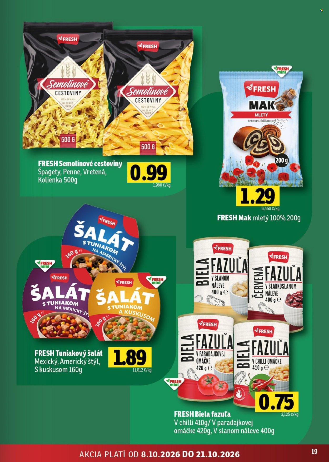 Leták FRESH - 8.10.2026 - 21.10.2026. Strana 19