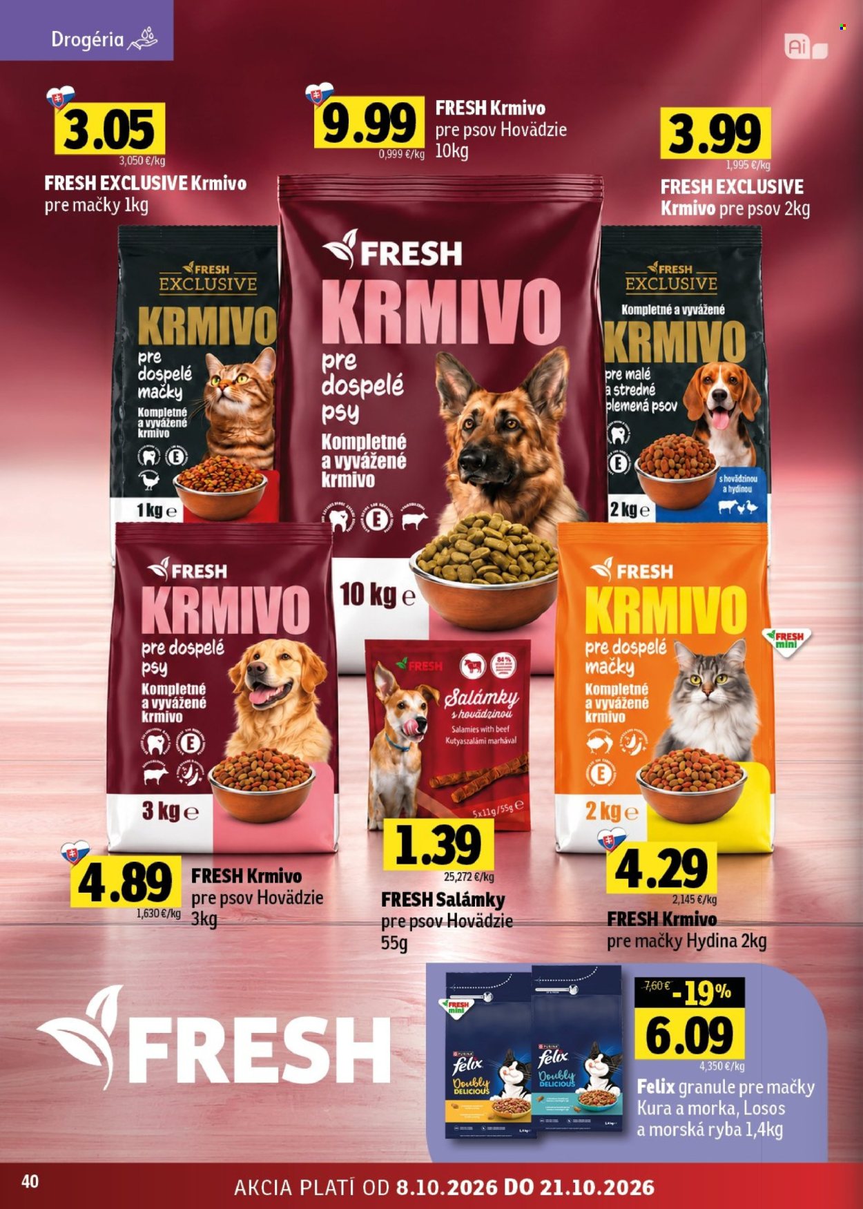 Leták FRESH - 8.10.2026 - 21.10.2026. Strana 40
