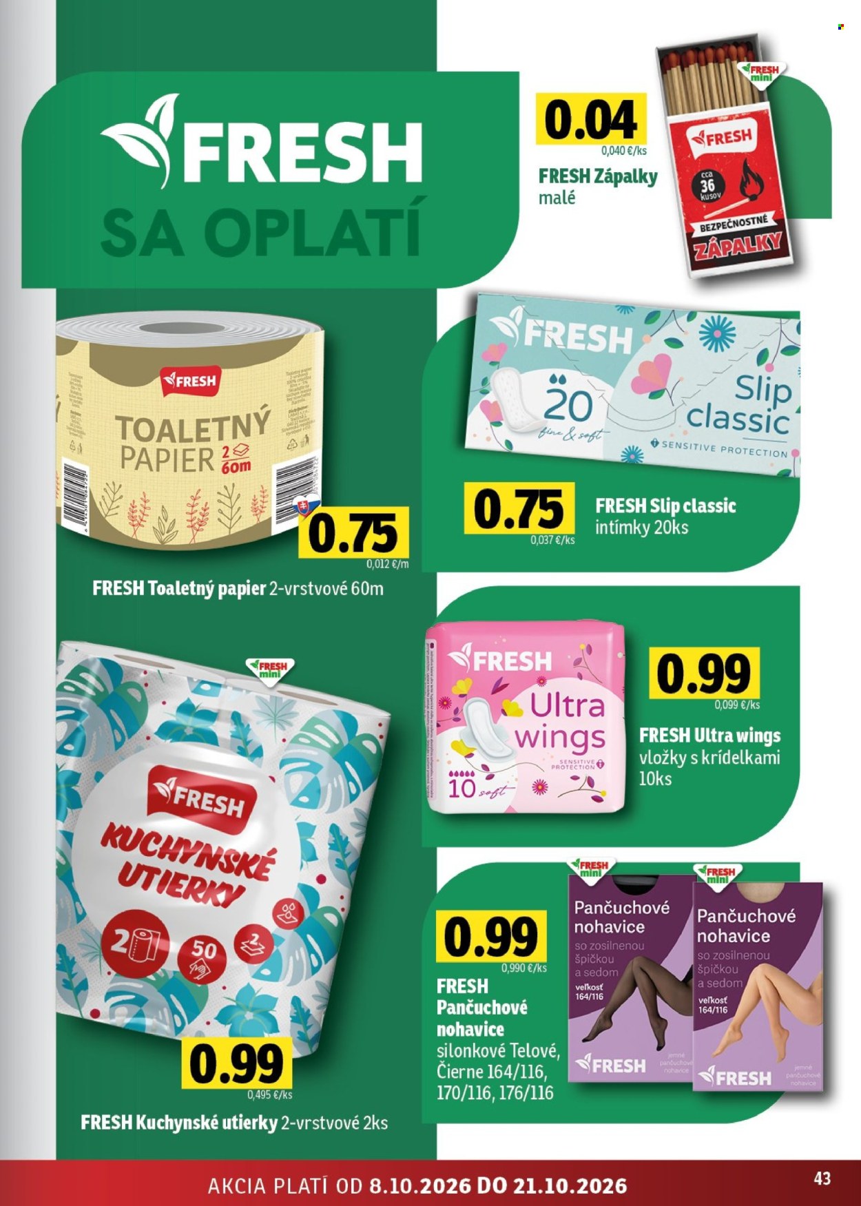 Leták FRESH - 8.10.2026 - 21.10.2026. Strana 43