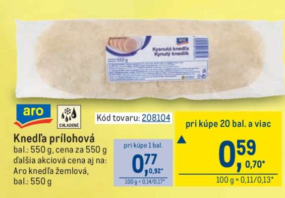 Knedľa prílohová