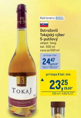 Ostrožovič Tokajský výber 5-putňový