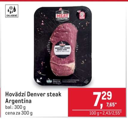 Hovädzí Denver steak Argentína