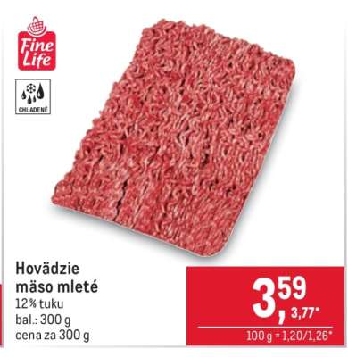 Hovädzie mäso mleté