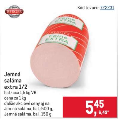 Jemná saláma extra 1/2