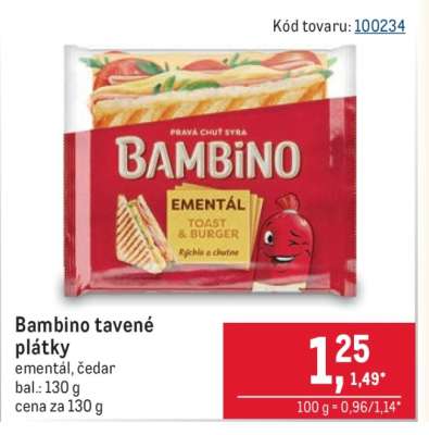 Bambino tavené plátky
