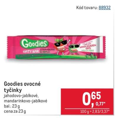 Goodies ovocné tyčinky