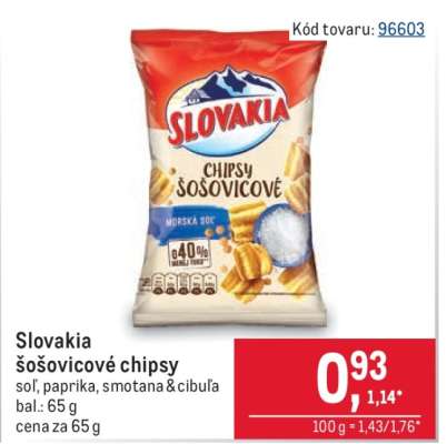 Slovakia šošovicové chipsy