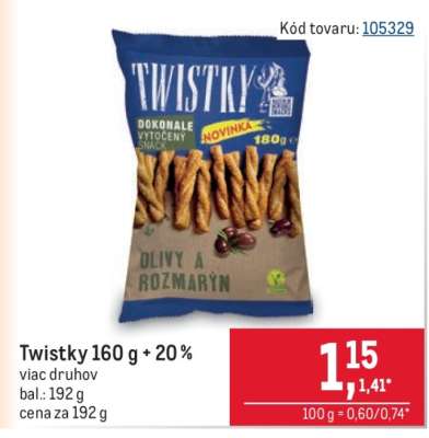 Twistky 160 g + 20 %