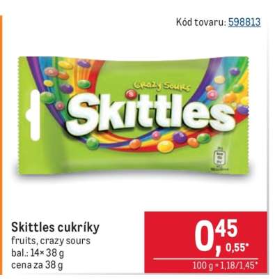 SKITTLES CUKRÍKY