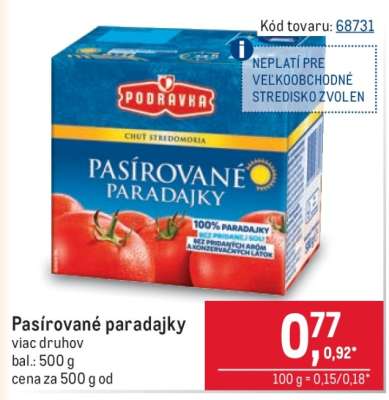 Pasírované paradajky