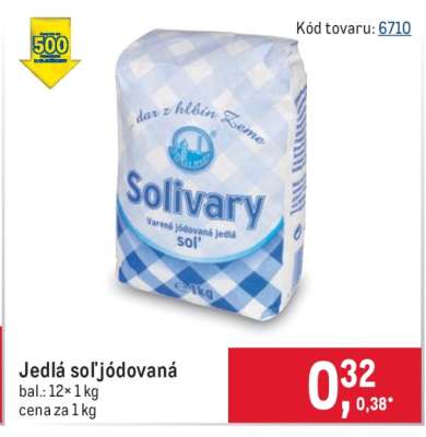 Jedlá soľ jódovaná