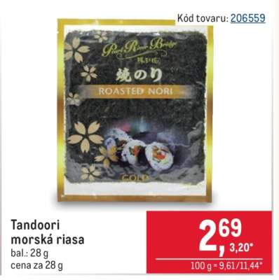Tandoori morská riasa